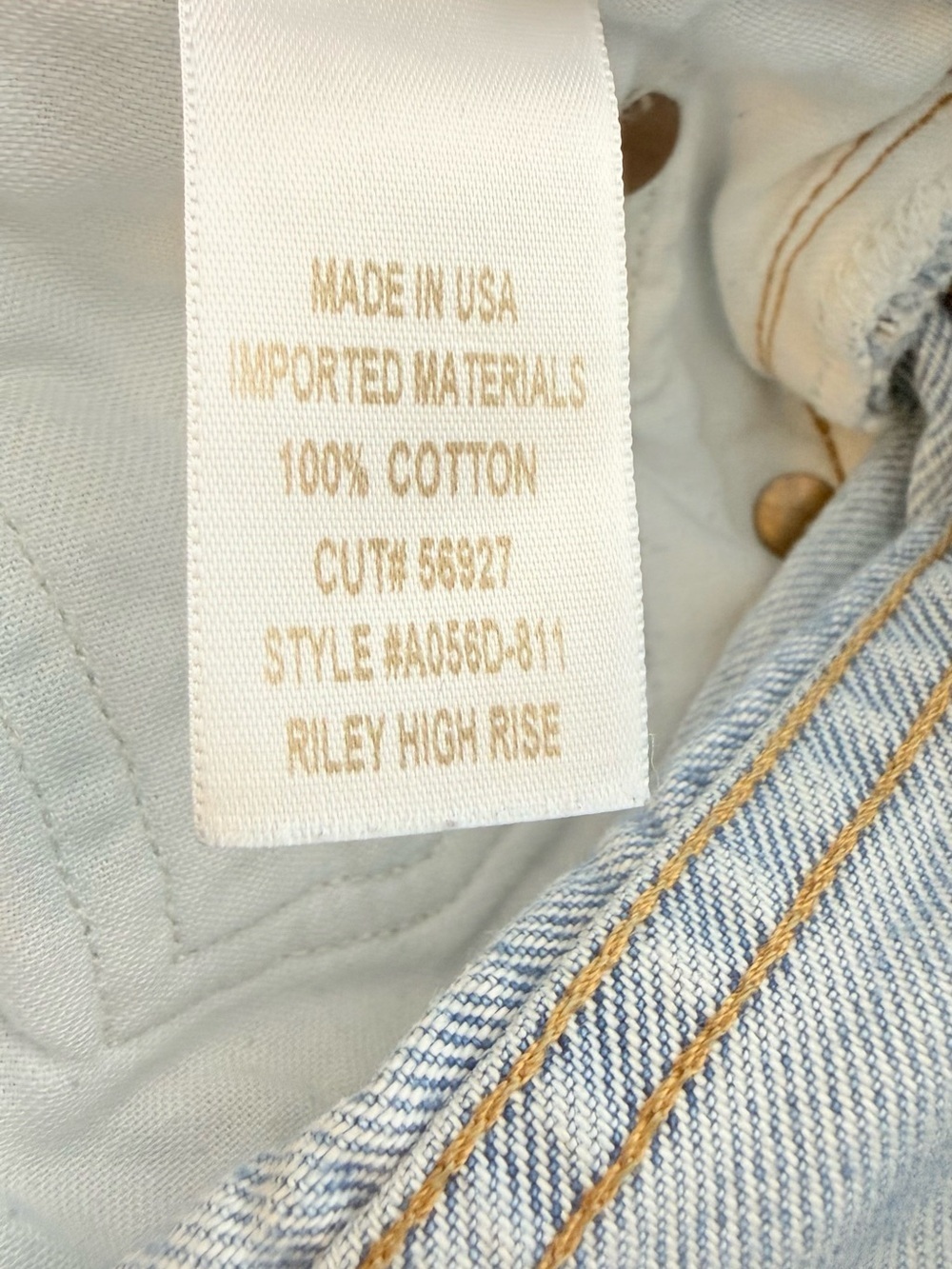 AGOLDE Riley Crop Jeans Stream Light Wash High Rise Straight Leg size 29 - Picture 6 of 6